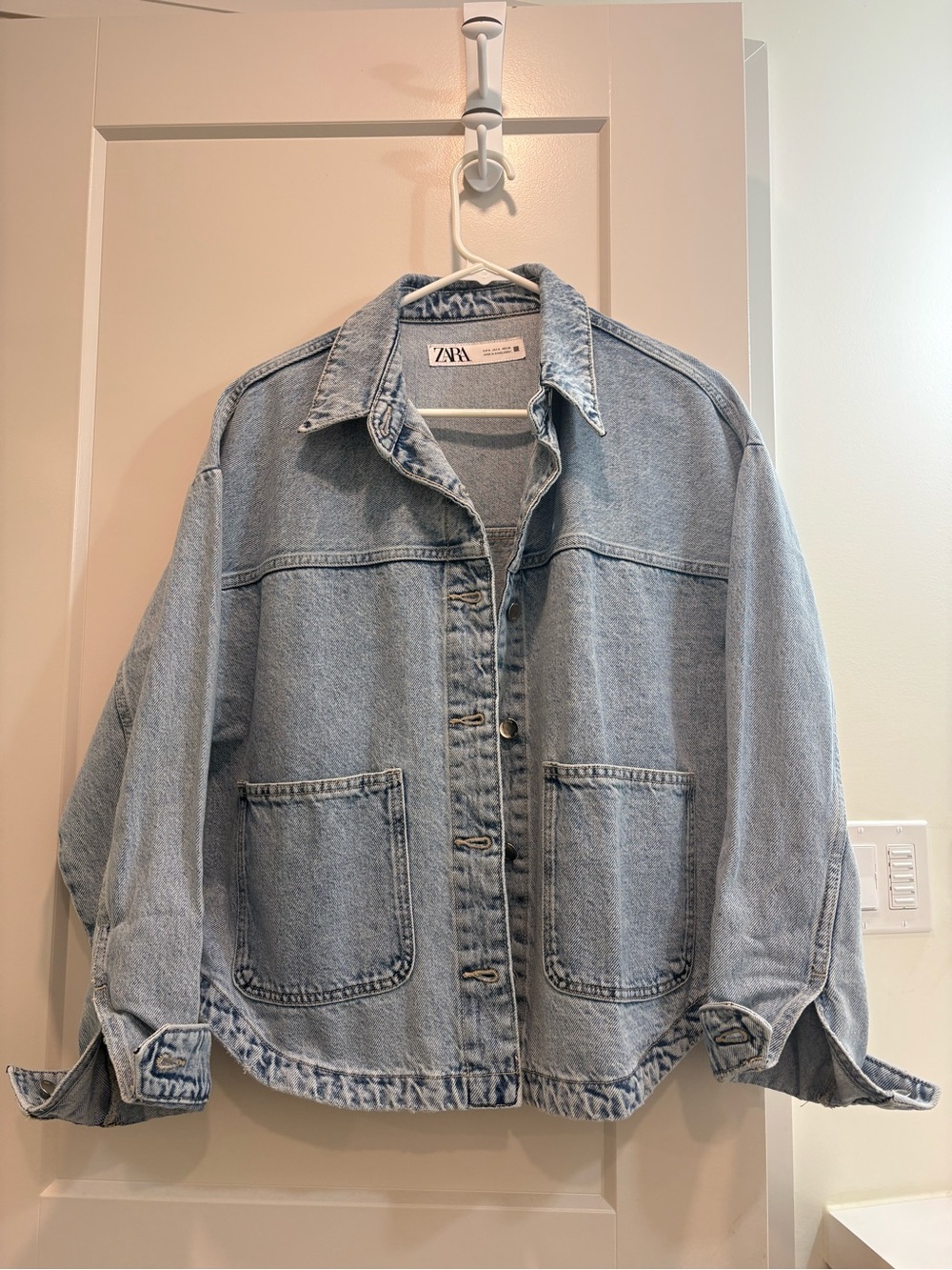 Zara Light Blue Oversized Denim Jacket